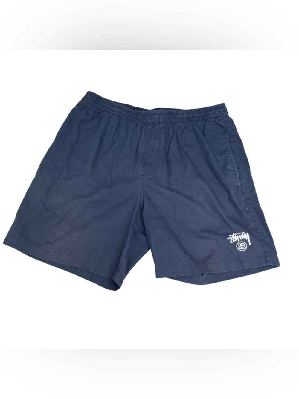 Stüssy Navy Logo cotton Swim Trunks